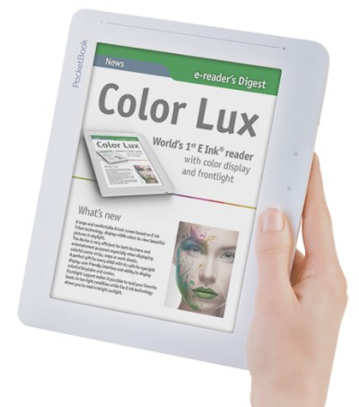 Pockebook Color Lux, e-kirjojen lukulaite värinäytöllä